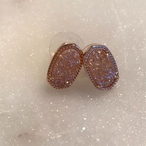 Kendra Scott Ellie Gold Stud Earrings Sand Drusy